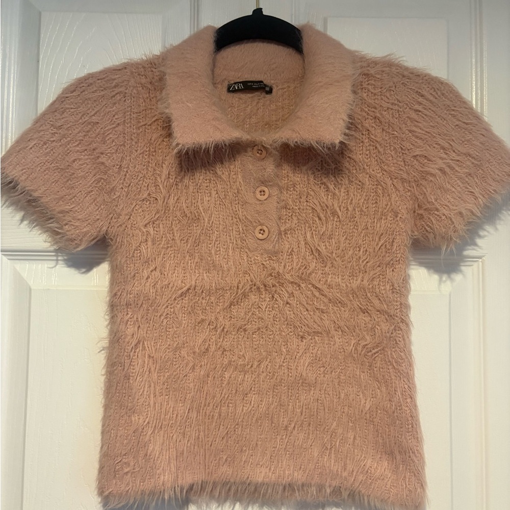 Zara Soft Pink Knit Sweater